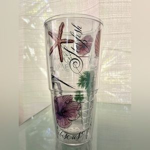 Tervis Double Walled Beach Themed Insulated Tumbler Cup 24 Oz Stitched